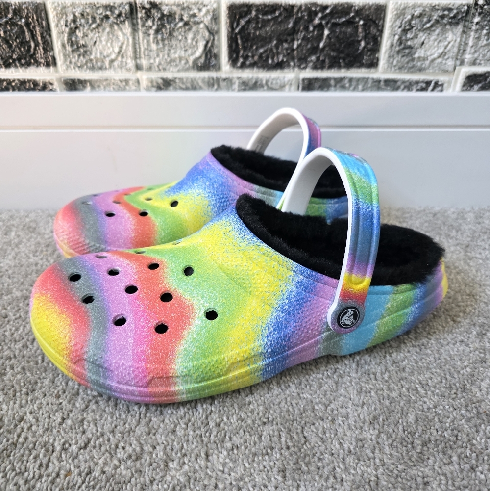 Crocs Men's Multicolors Fur Clogs Size 10
